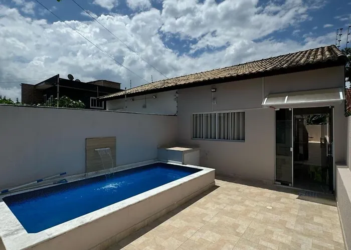 Casa Em Itanhaem Com Piscina E Ar Condicionado A 900 Metros Da Praia